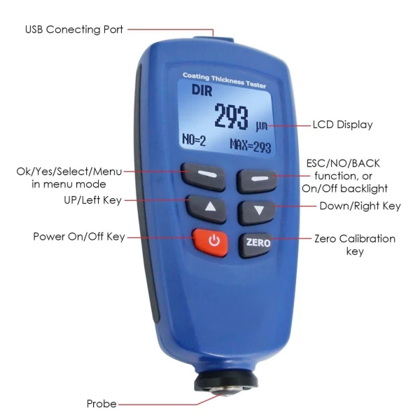 Compact Paint Coating Thickness Meter - Image 12
