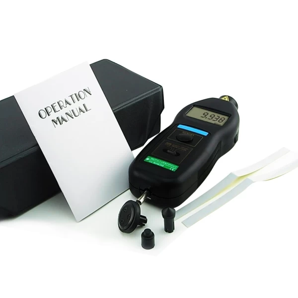 2 in 1 Digital Laser Contact & Non Contact Tachometer w/ ft & m/min - Image 5