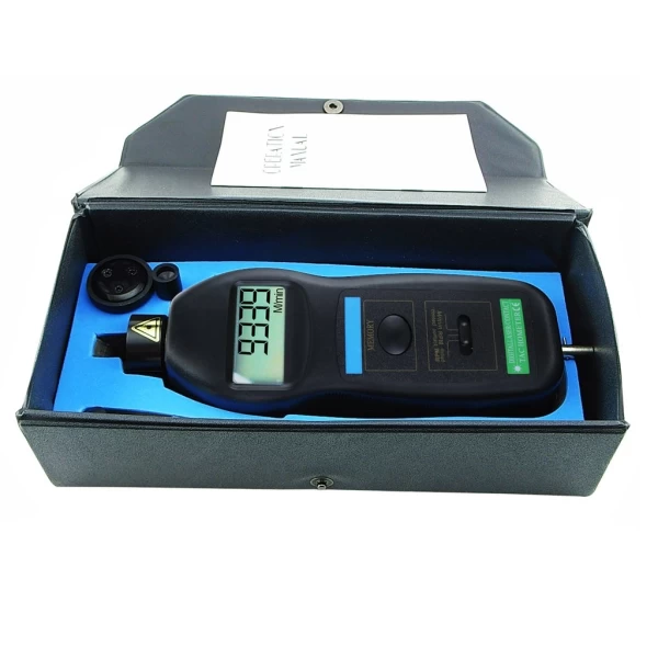 2 in 1 Digital Laser Contact & Non Contact Tachometer w/ ft & m/min - Image 7