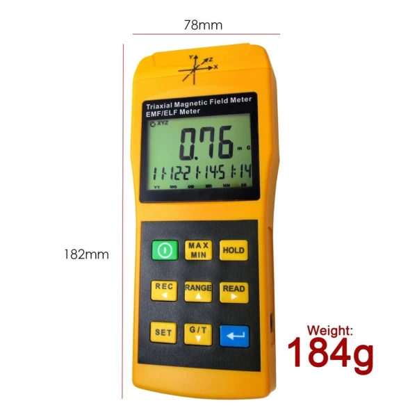 Digital EMF / ELF Triple 3 Axis Gauss Meter 30Hz-2000Hz 20/200/2000 mG - Image 11