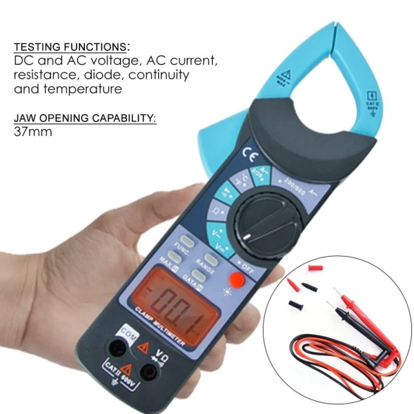 Clamp Style Digital Continuity Tester AC/DC Clamp Meter - Image 4