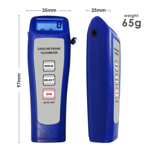 Digital Gasoline Engine Non Contact Tachometer 50.0~9,999 r/min - Image 6