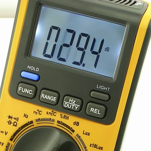 5 in 1 Multimeter with LUX, dB, °C, RH, AC, DC - Image 10