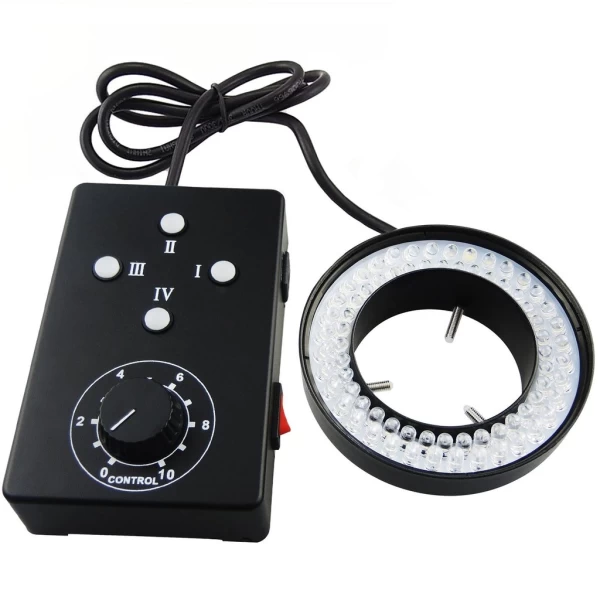 62mm 72 LED Ring Light & Microscope Camera Illuminator