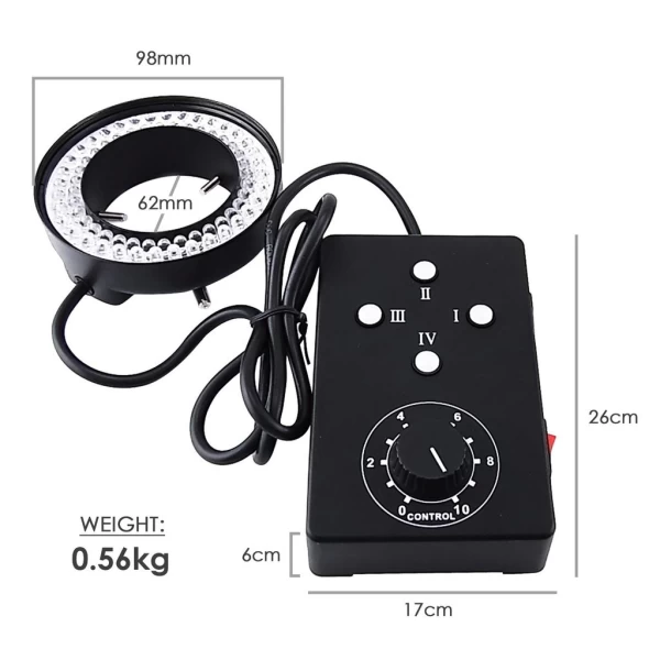 62mm 72 LED Ring Light & Microscope Camera Illuminator - Image 4