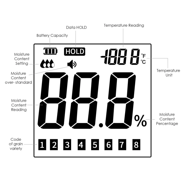 Handheld Portable Digital Grain Moisture Meter W/ 5~30% Range - Image 7