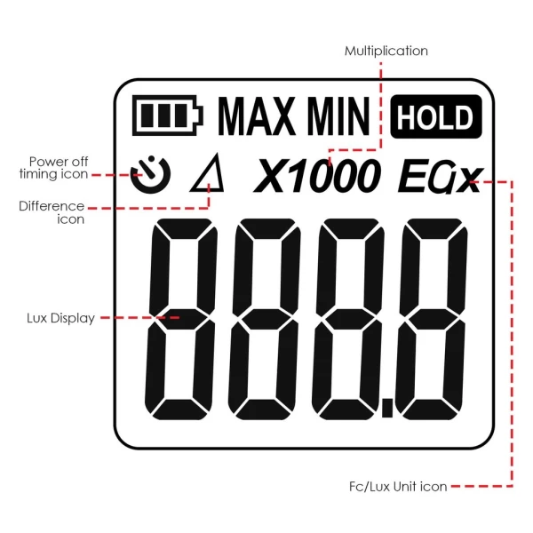Portable Mini Digital Lux Meter Measurement Range 0-200,000 LUX with Auto Range - Image 6
