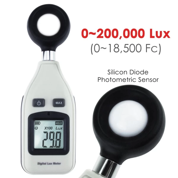 Portable Mini Digital Lux Meter Measurement Range 0-200,000 LUX with Auto Range - Image 9