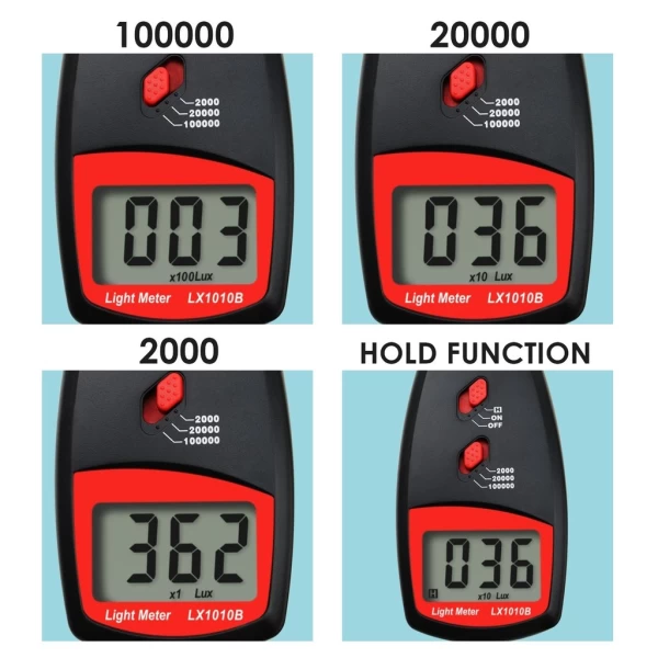 Handheld Digital Light Luxmeter 0~100,000 Lux w/ Selectable Range - Image 11