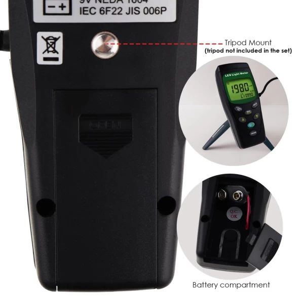 Digital LED LUX / FC (Footcandle) Meter Luminous Intensity Measurement Luxmeter - Image 5