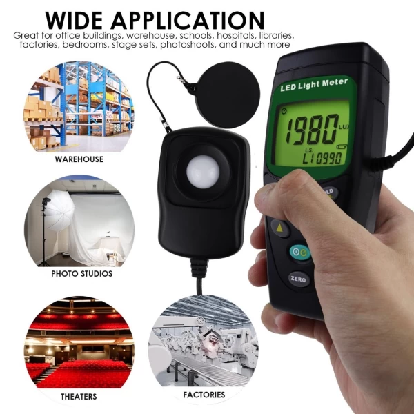 Digital LED LUX / FC (Footcandle) Meter Luminous Intensity Measurement Luxmeter - Image 11