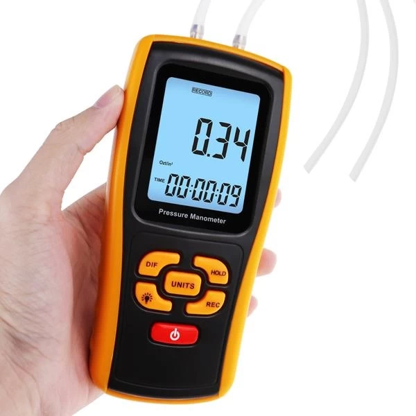 Dual Port Digital Manometer & Air Pressure Meter - Image 9
