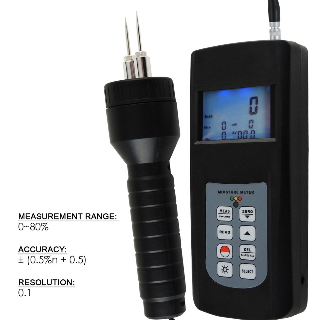 Digital Moisture Meter Pin Type 0~80% With RS232 Interface - Image 10