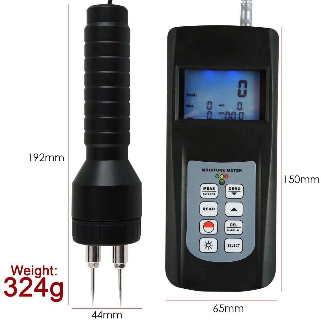 Digital Moisture Meter Pin Type 0~80% With RS232 Interface - Image 8