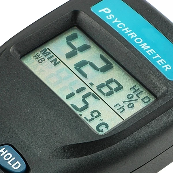 Digital Air Thermo Hygrometer / Psychrometer / Humidity Wet Bulb w/ Probe - Image 8