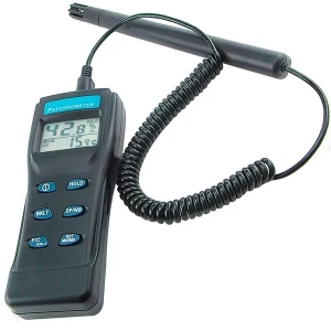 Digital Air Thermo Hygrometer / Psychrometer / Humidity Wet Bulb w/ Probe