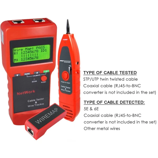 Multipurpose Network LAN Cable Tester & Wire Tracker - Image 2
