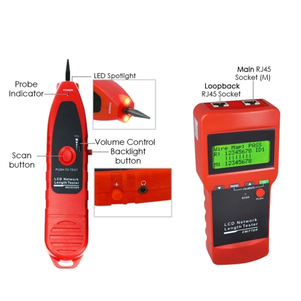 Multipurpose Network LAN Cable Tester & Wire Tracker - Image 10