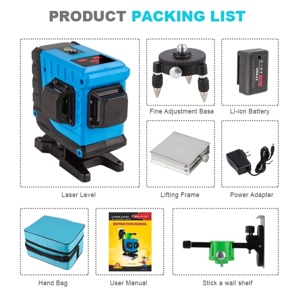 Self Levelling 360 Laser Level w/ Remote Control - Image 4