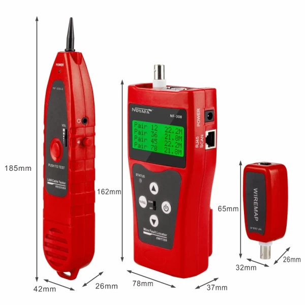 Professional Multipurpose Network Cable Tester w/ Length Measurement & Backlight - Image 4