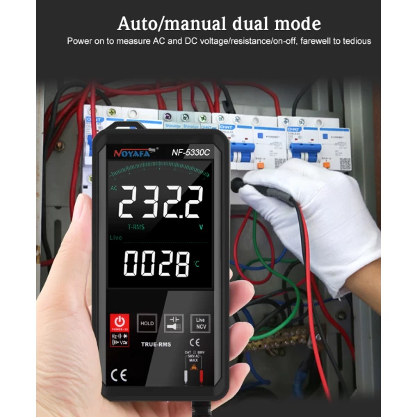 Professional Digital Multimeter w/ HD Colour Touch Screen & NCV Lighting Functions - Image 7