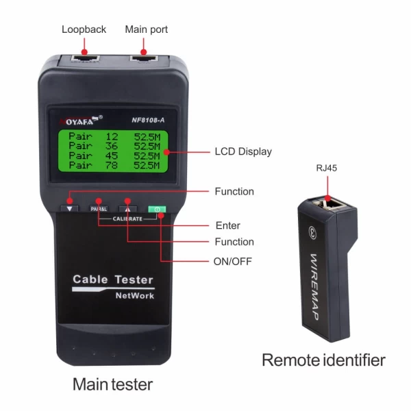 Network Cable Tester & Cable Length Meter w/ Single Jack - Image 4