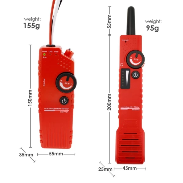 Anti Jamming Underground Cable Tracker & Wire Locator w/ Polarity Test Function - Image 12