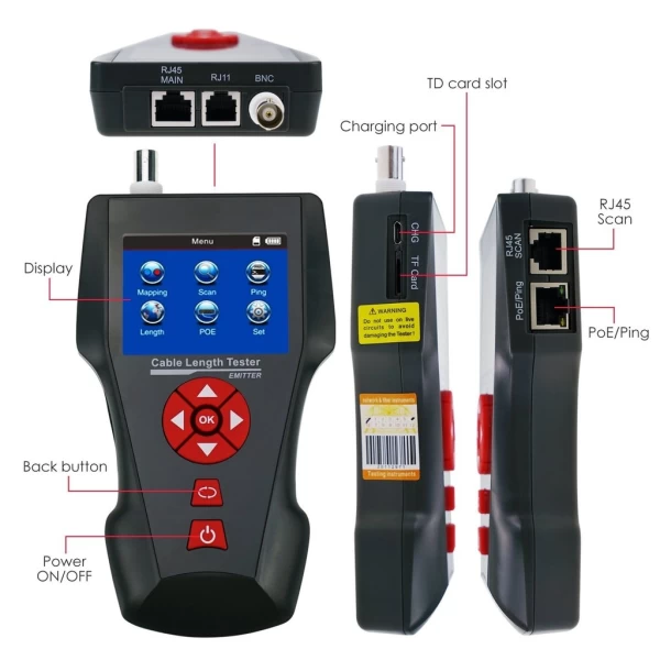 Digital Cable Length Tester & Wire Tracker w/ Data Storge Function & Port Flash - Image 6