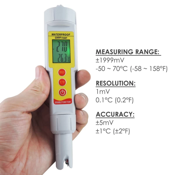 2 in 1 Digital ORP Temperature Meter Waterproof - Image 6