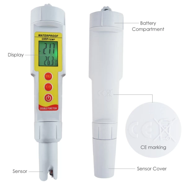2 in 1 Digital ORP Temperature Meter Waterproof - Image 5