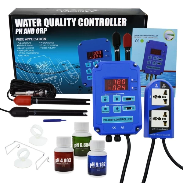 Digital PH ORP (2 in 1) Controller w/ Electrodes plus CO2 & O3 Relay - Image 9