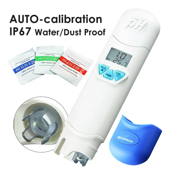 Waterproof pH meter w/ Temperature + Auto Calibration - Image 4