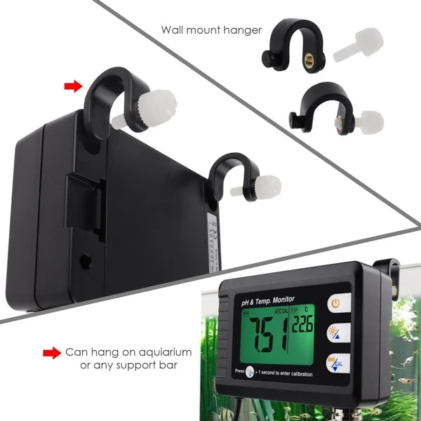 2 in 1 Combo pH & Temperature Meter w/ Replaceable BNC pH Electrode W/ Real Time Continuous Monitoring - Image 5