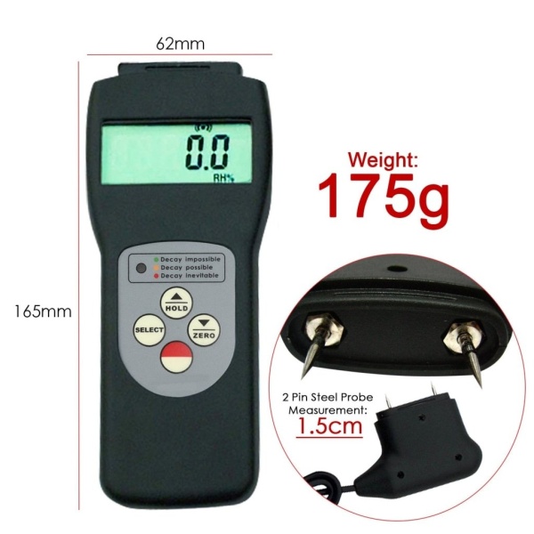 Digital Moisture Meter 2 in 1 Probe And Scanner Type - Image 4