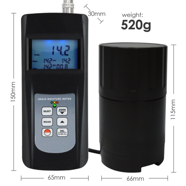 Digital Moisture Meter With Cup Sensor For Grains, Seeds, Rice 0~50% With RS232 Interface - Image 6