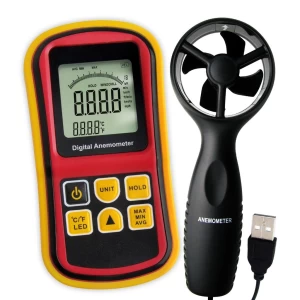 Digital Anemometer With Sensor Vane Probe