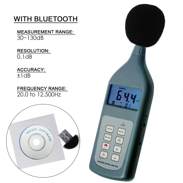 Professional Sound Level Meter w/ Bluetooth Data Logging - Image 7