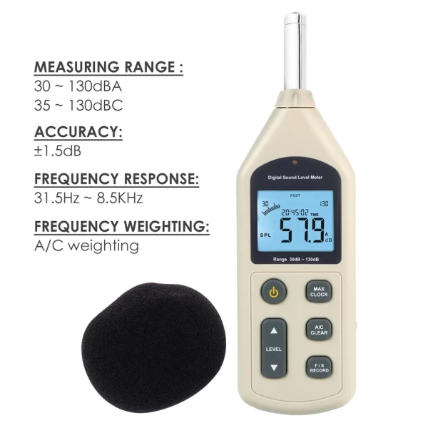 Digital Audio Decibel Meter w/ Data Recorder - Image 7