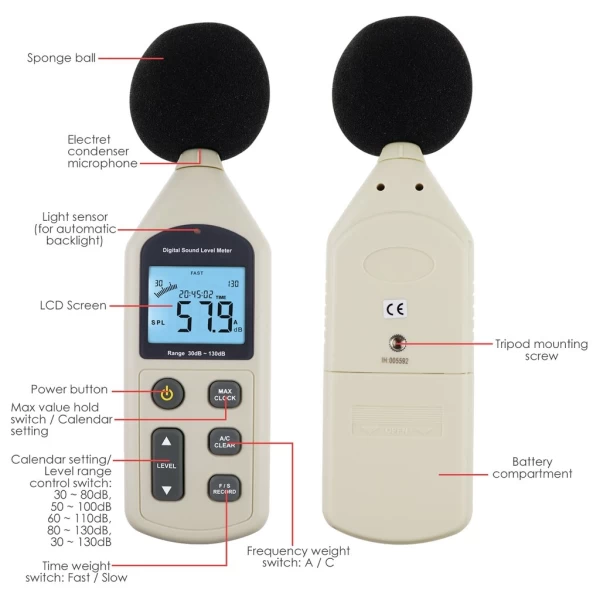 Digital Audio Decibel Meter w/ Data Recorder - Image 6