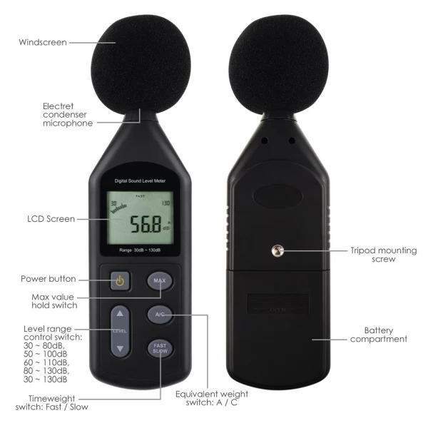 Factory Calibrated Standards Compliant Sound Level Meter - Image 5