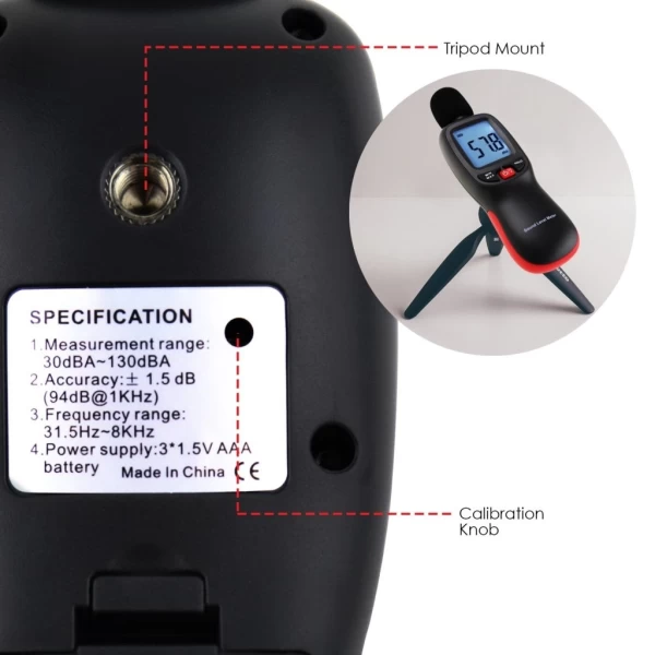 Entry Level Sound Level Meter w/ Backlit LCD - Image 7
