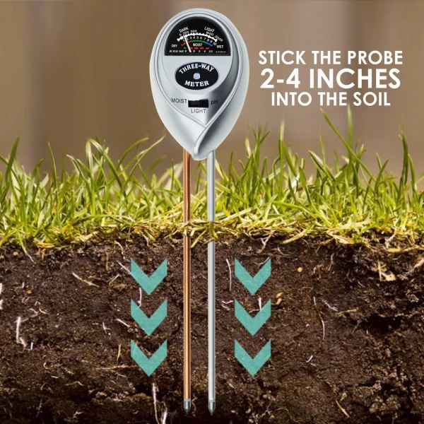 Handheld 3 In 1 Soil pH, Moisture & Light Meter Tester for Plants and Gardening - Image 7