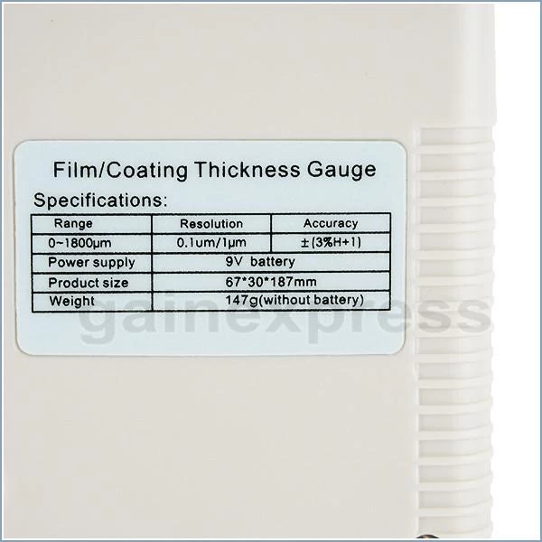 Portable Non Destructive Coating Thickness Gauge Meter 1800um Magnetic Induction - Image 9