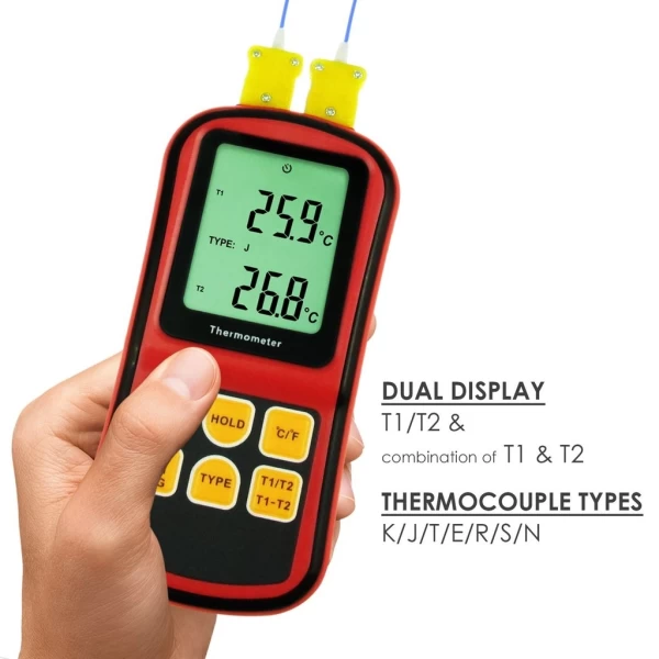 Dual Channel Digital K / J / T / E / R / S / N Type Thermocouple Thermometer - Image 8