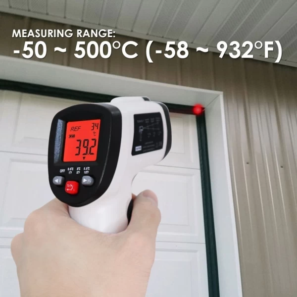 Digital 2 in 1 Laser Point Infrared Industrial Thermometer Thermal Leak Detector (IR) -50 to 500℃ - Image 3