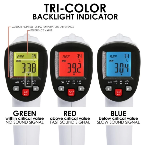 Digital 2 in 1 Laser Point Infrared Industrial Thermometer Thermal Leak Detector (IR) -50 to 500℃ - Image 5