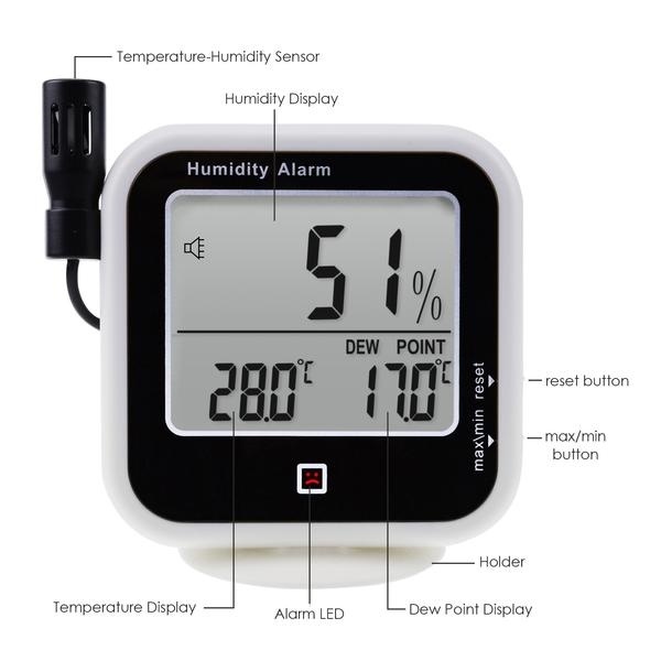 Digital Thermo-Hygrometer - Measure Dew Point & Relative Humidity RH - Image 7