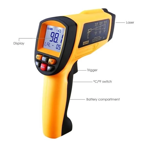 Gun Type Industrial Non-contract IR Infrared Laser Thermometer - Image 12