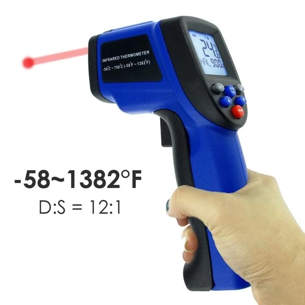 Non Contact Industrial Digital IR Infrared Laser Thermometer 12:1 DS Pyrometer - Image 2
