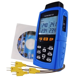 Industrial Digital 4-Channel K /J/ T / E/ R / S/ N Type Thermocouple Thermometer & Datalogger